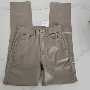AE Stretch Vegan Leather Super High-Waisted Straight Pant
